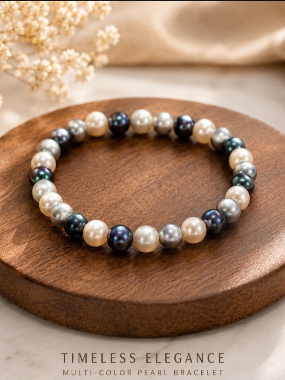 Multi Color Fresh Water Pearl Bracelet